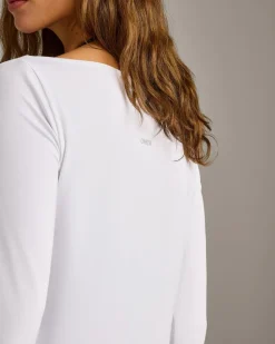 FormeSoft™ Relaxed Slash Neck Long Sleeve Top