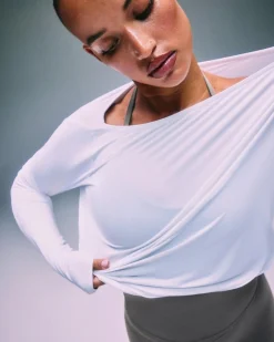 FormeSoft™ Relaxed Slash Neck Long Sleeve Top