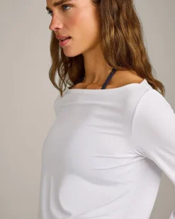 FormeSoft™ Relaxed Slash Neck Long Sleeve Top