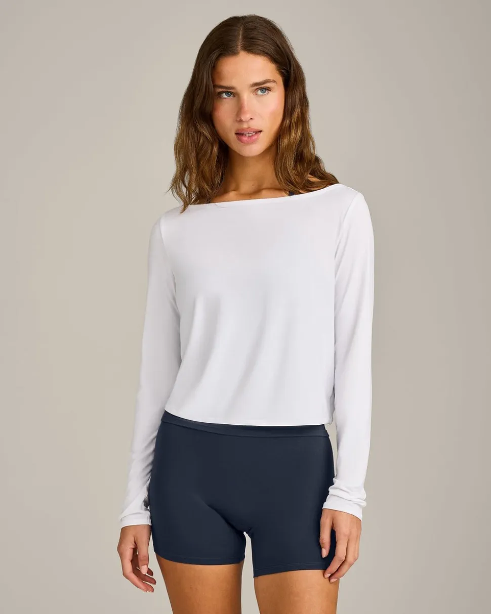 FormeSoft™ Relaxed Slash Neck Long Sleeve Top
