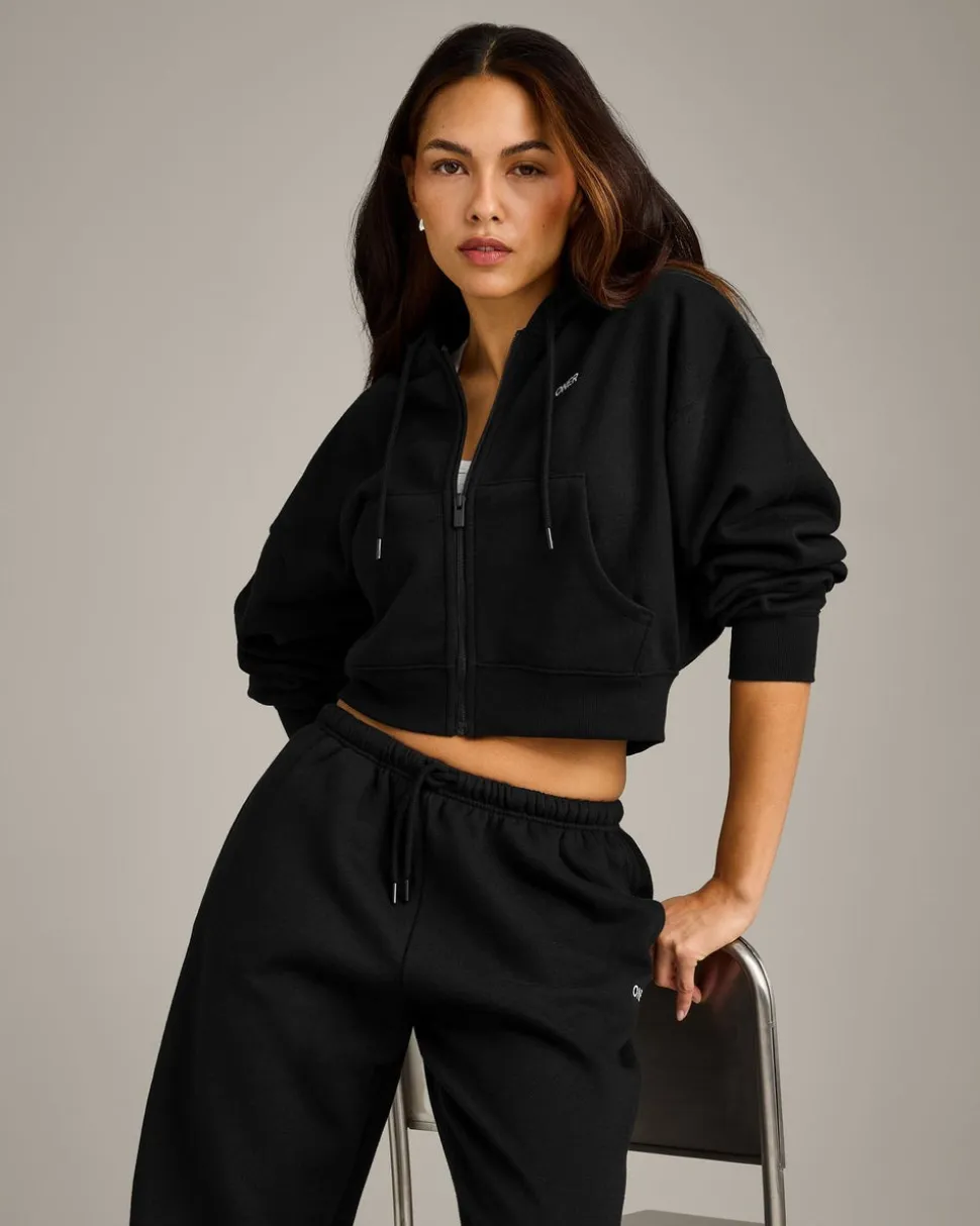 Foundations All Season Cropped Zip Through Hoodie