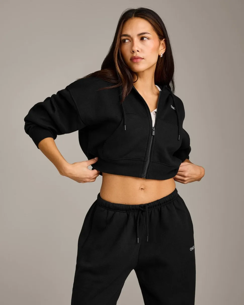 Foundations All Season Cropped Zip Through Hoodie