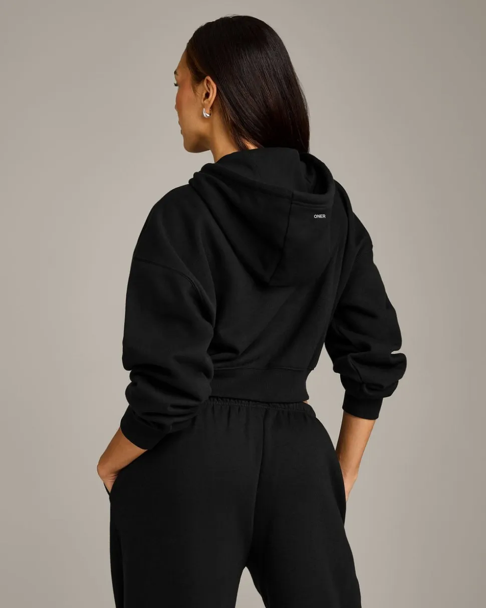 Foundations All Season Cropped Zip Through Hoodie