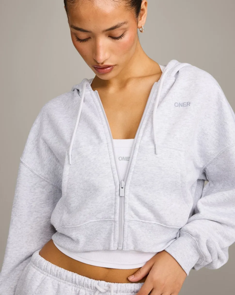Foundations All Season Cropped Zip Through Hoodie