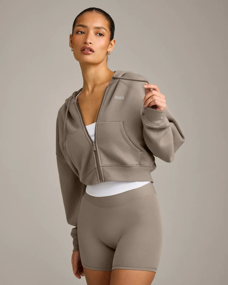 Foundations All Season Cropped Zip Through Hoodie