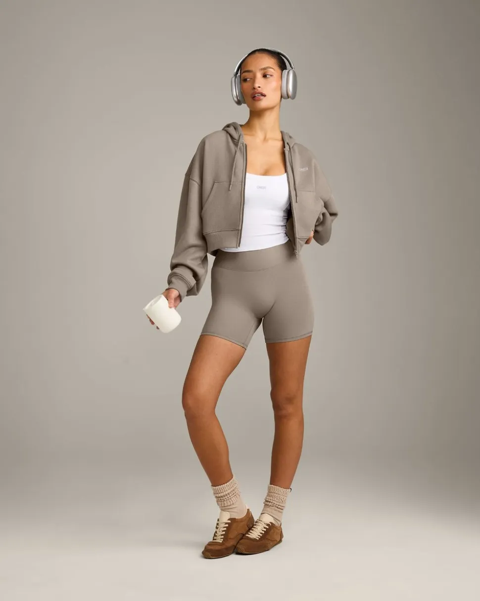 Foundations All Season Cropped Zip Through Hoodie
