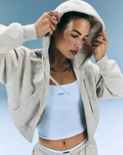 Foundations All Season Cropped Zip Through Hoodie