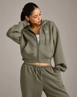 Foundations All Season Cropped Zip Through Hoodie