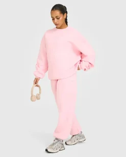 Foundations Oversized Crew Neck Sweatshirt with Oner Embroidery