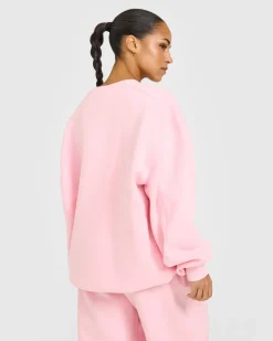 Foundations Oversized Crew Neck Sweatshirt with Oner Embroidery