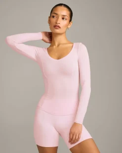Mellow™ Motion Wide V Neck Long Sleeve Top