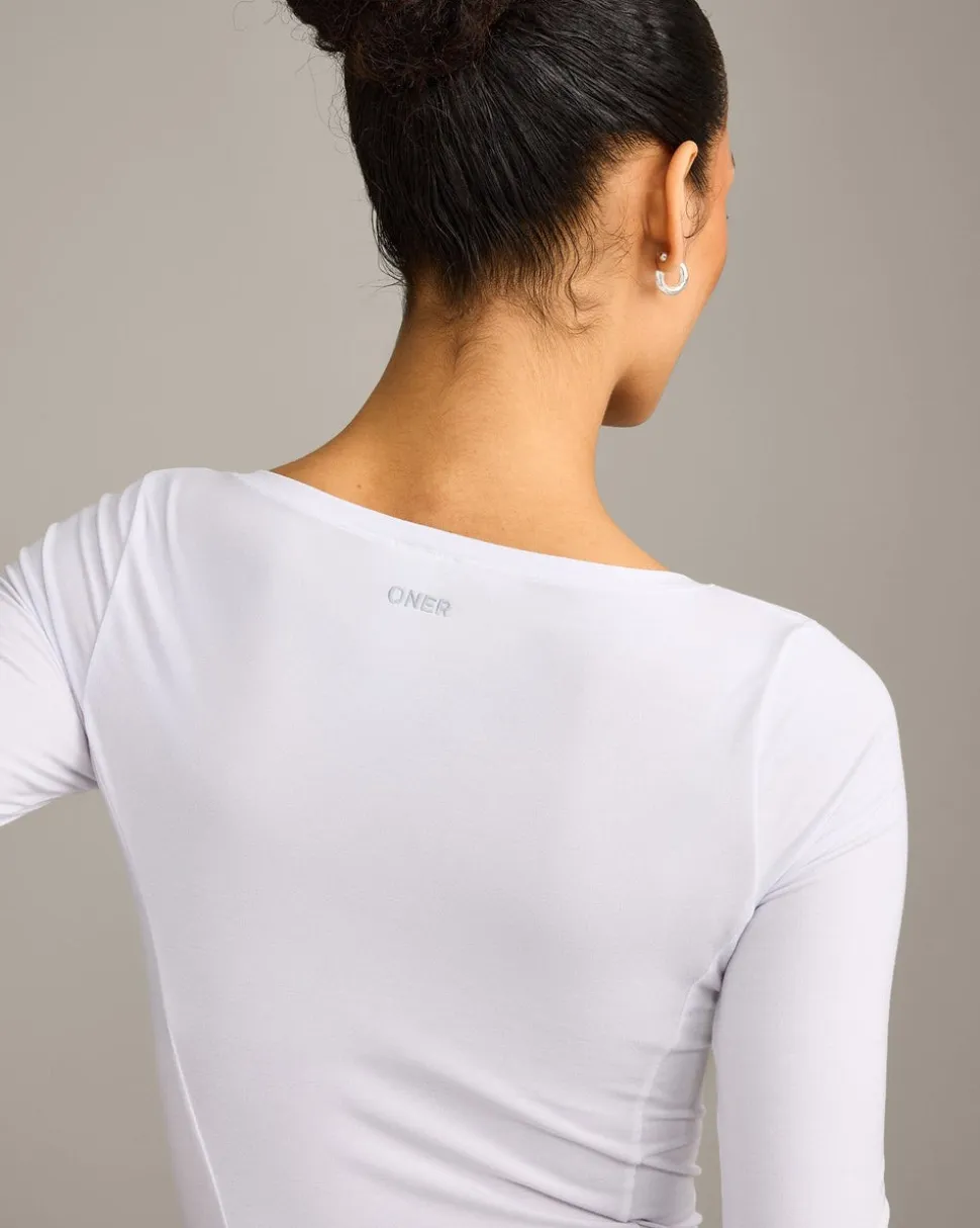 Mellow™ Motion Wide V Neck Long Sleeve Top