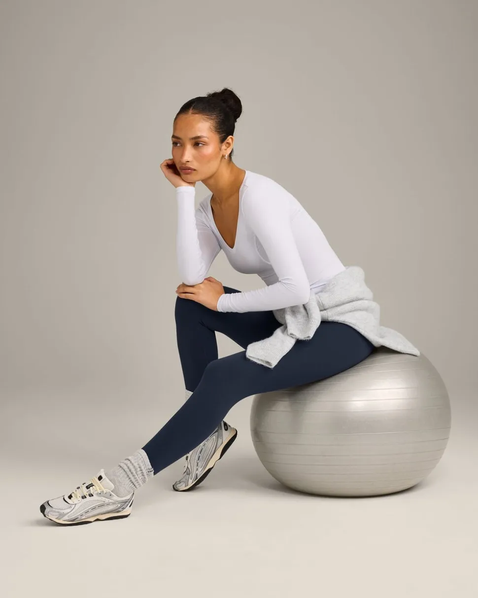 Mellow™ Motion Wide V Neck Long Sleeve Top