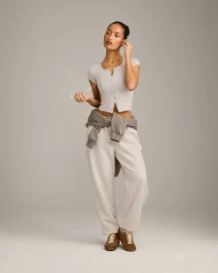Mellow™ Rib Mid Short Sleeve Cardigan