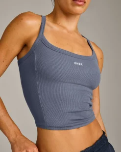 Mellow™ Rib Racer Back Mid Vest with Built in Bra Shelf