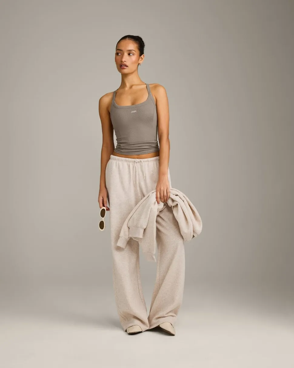 Mellow™ Rib Racer Back Vest with Built in Bra Shelf