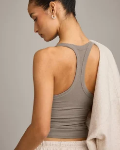 Mellow™ Rib Racer Back Vest with Built in Bra Shelf