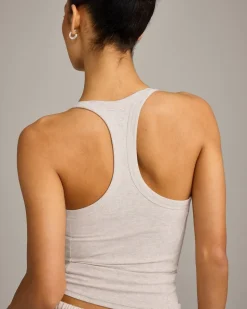 Mellow™ Rib Racer Back Vest with Built in Bra Shelf