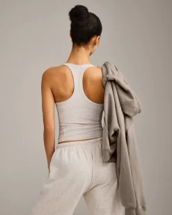 Mellow™ Rib Racer Back Vest with Built in Bra Shelf