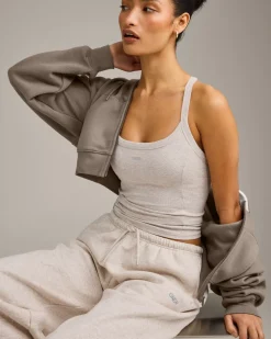 Mellow™ Rib Racer Back Vest with Built in Bra Shelf