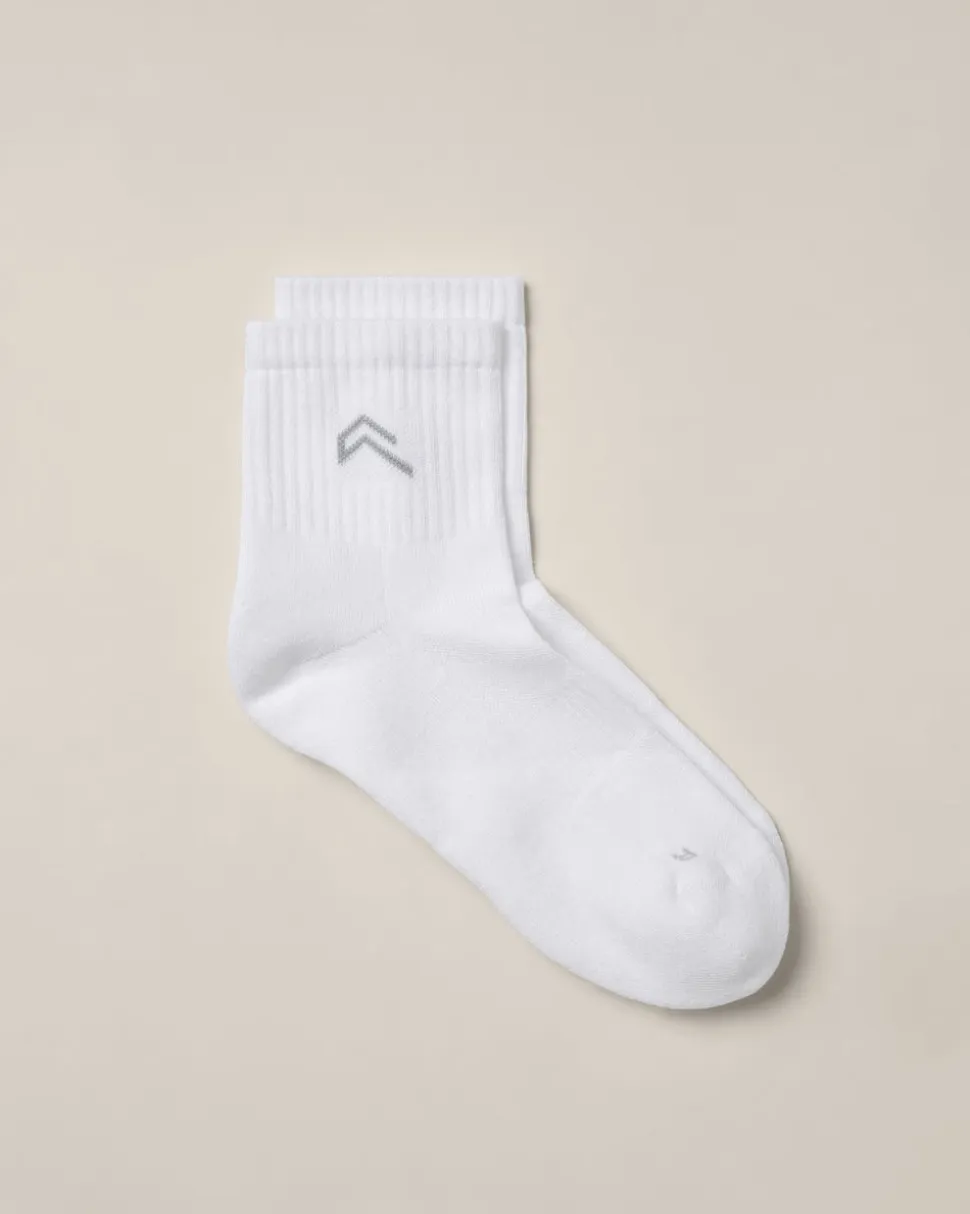 Mid Crew Socks 3 Pack with Grey Logo