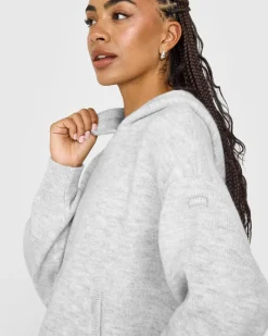 Oversized Knit Hoodie