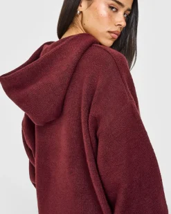 Oversized Knit Hoodie