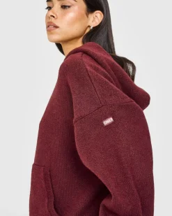 Oversized Knit Hoodie
