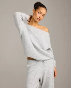 Oversized Knit Off-The-Shoulder Sweater