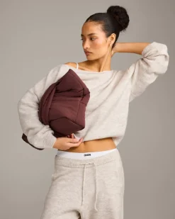 Oversized Knit Off-The-Shoulder Sweater