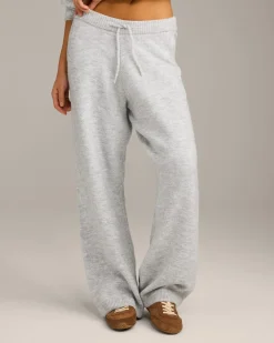 Oversized Knit Straight Leg Bottoms