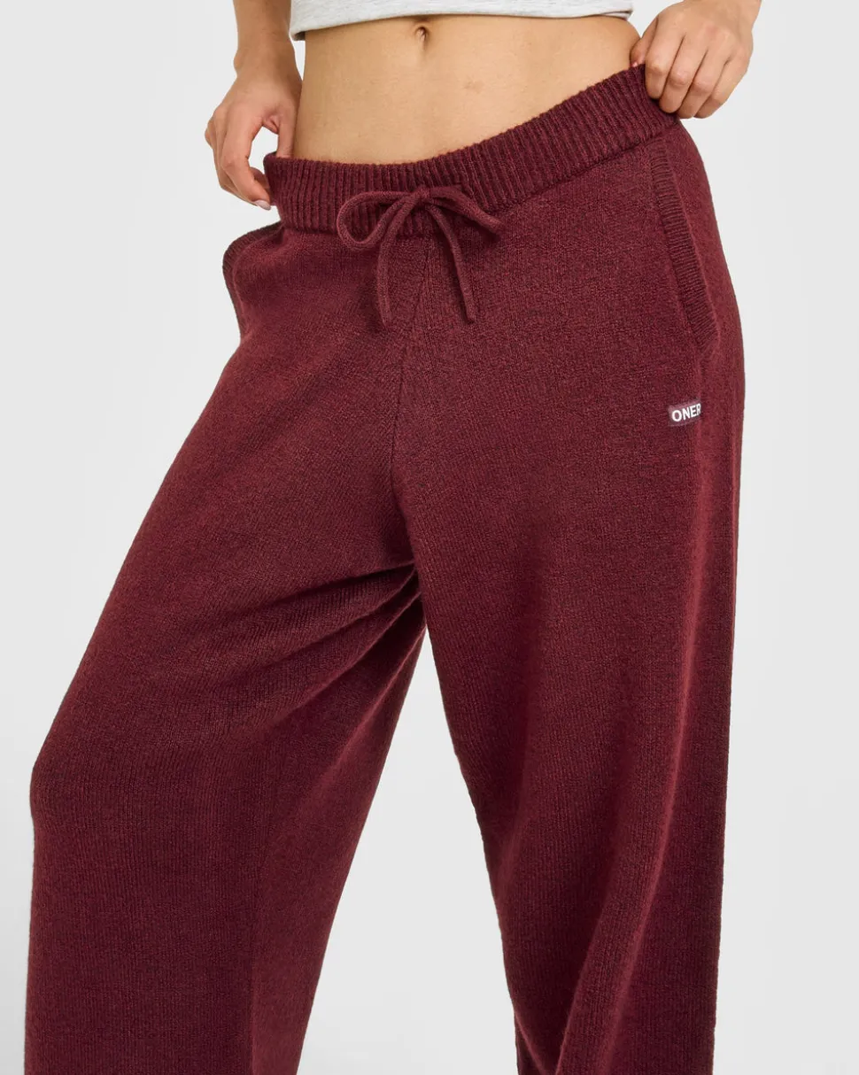 Oversized Knit Straight Leg Bottoms