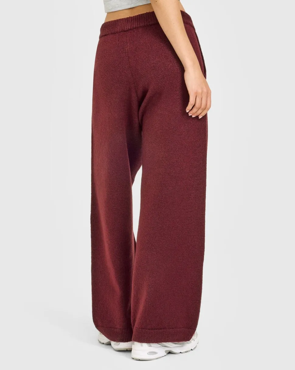 Oversized Knit Straight Leg Bottoms