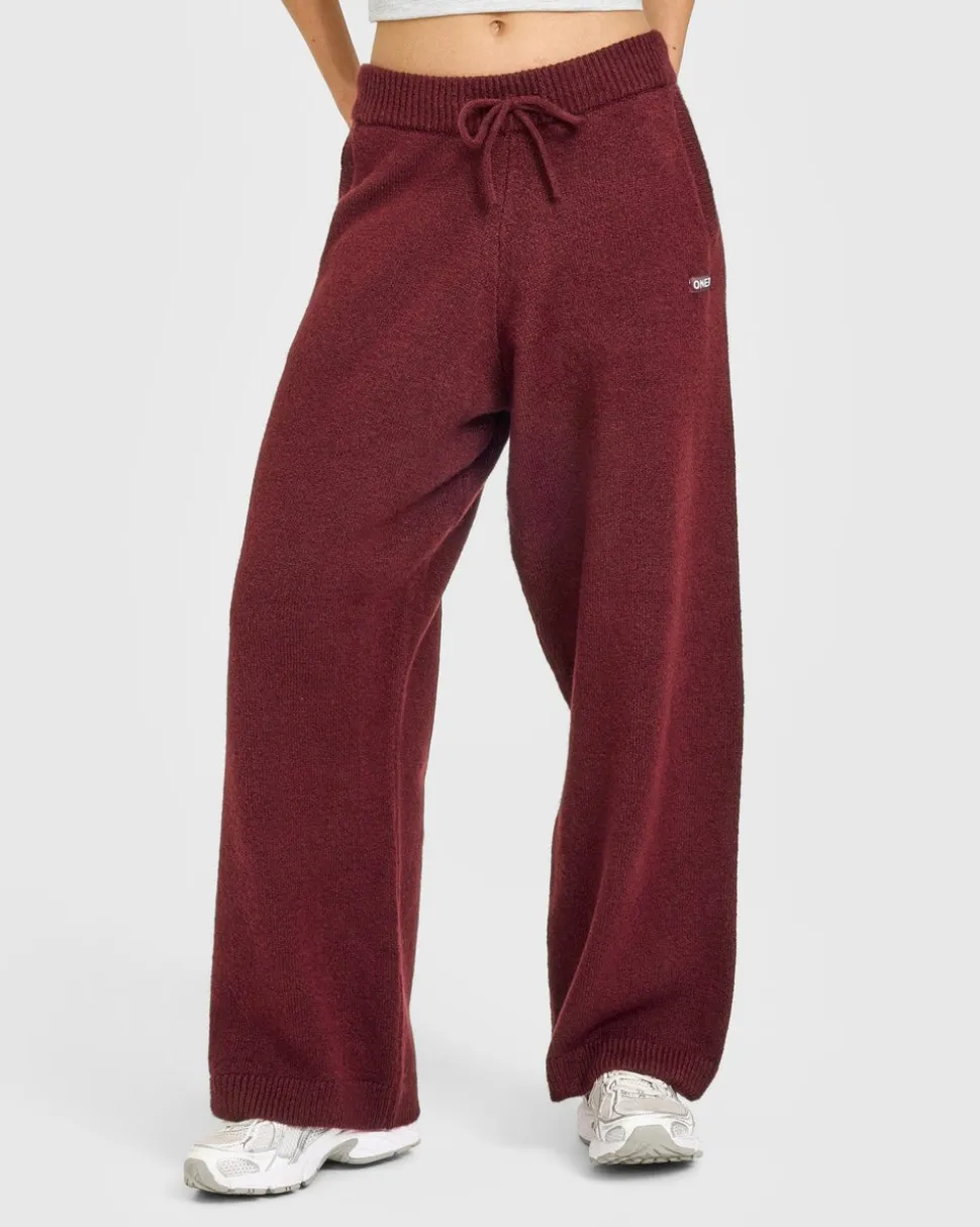 Oversized Knit Straight Leg Bottoms