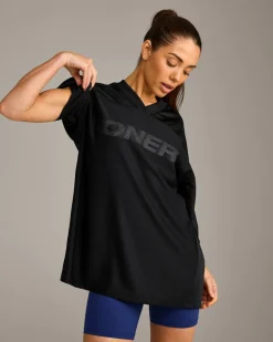 Oversized V Neck T-Shirt with Oner Graphic