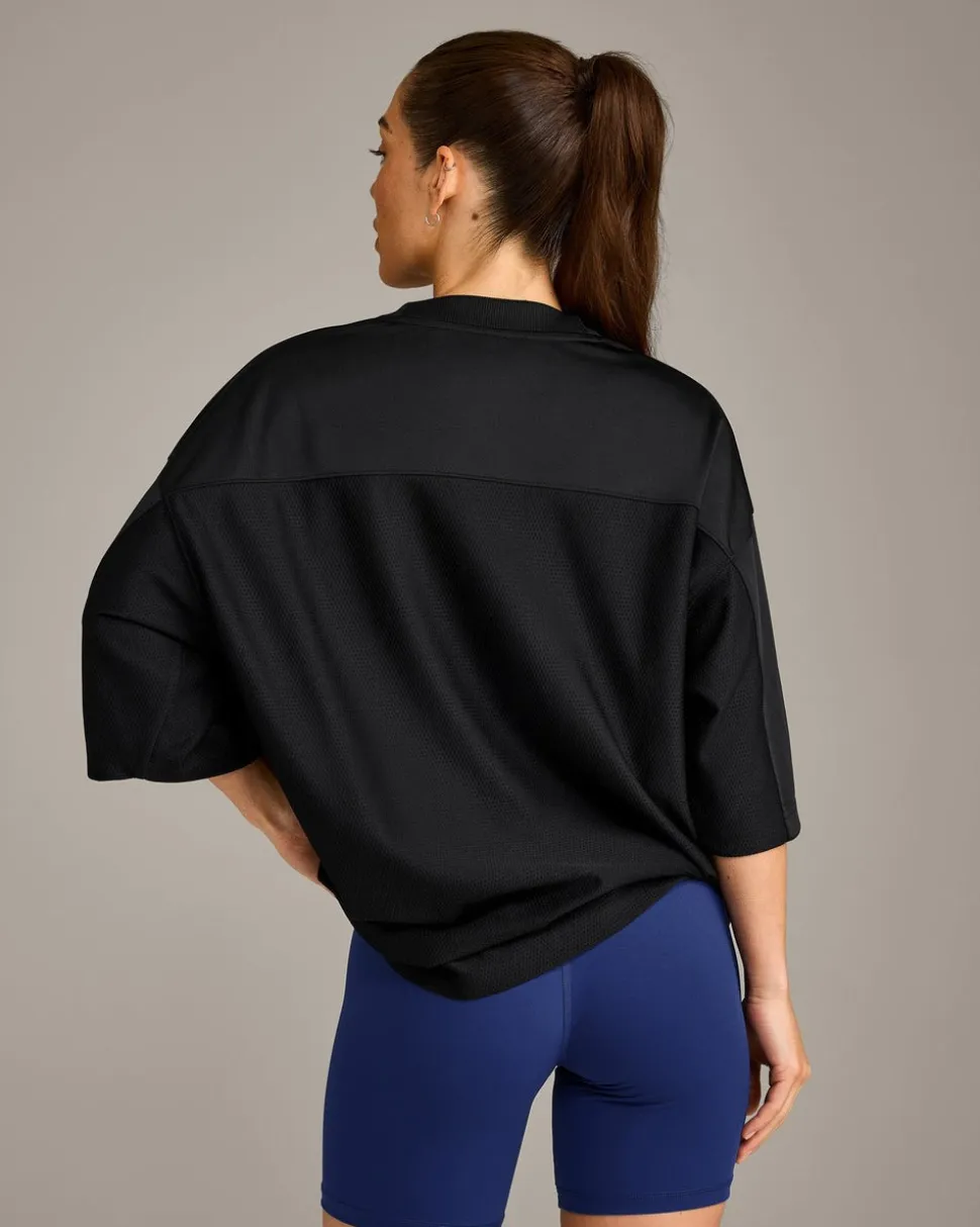 Oversized V Neck T-Shirt with Oner Graphic