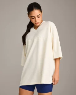Oversized V Neck T-Shirt with Oner Graphic