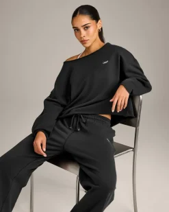 Raw Cut Lounge Off-The-Shoulder Sweatshirt
