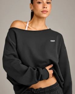 Raw Cut Lounge Off-The-Shoulder Sweatshirt