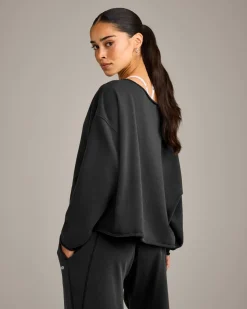 Raw Cut Lounge Off-The-Shoulder Sweatshirt