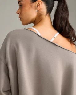 Raw Cut Lounge Off-The-Shoulder Sweatshirt