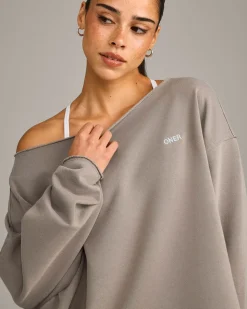 Raw Cut Lounge Off-The-Shoulder Sweatshirt