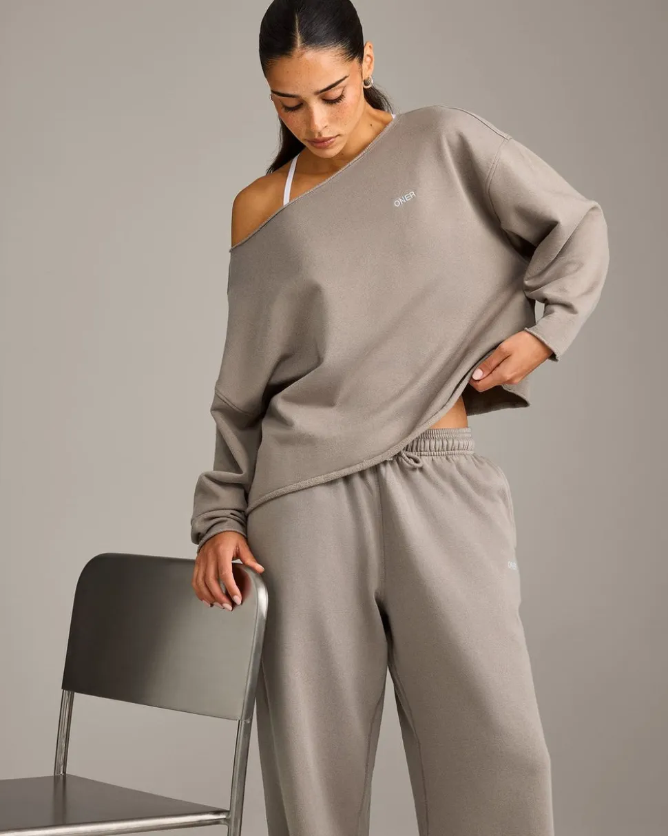 Raw Cut Lounge Off-The-Shoulder Sweatshirt