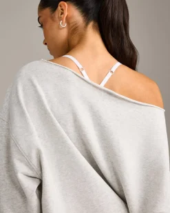 Raw Cut Lounge Off-The-Shoulder Sweatshirt