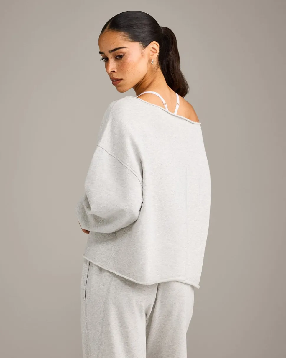 Raw Cut Lounge Off-The-Shoulder Sweatshirt