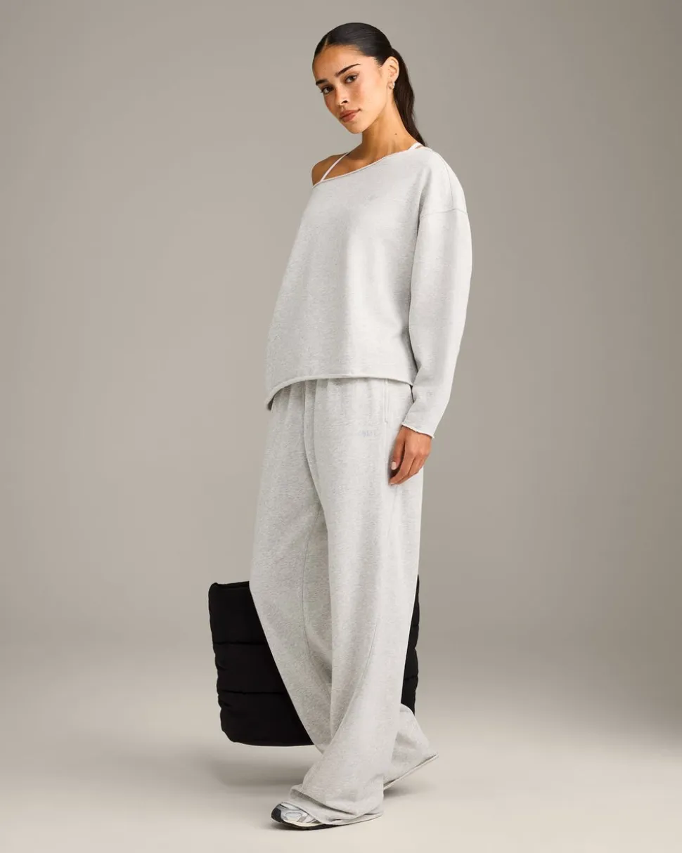 Raw Cut Lounge Off-The-Shoulder Sweatshirt