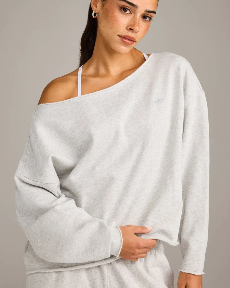 Raw Cut Lounge Off-The-Shoulder Sweatshirt