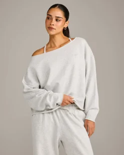Raw Cut Lounge Off-The-Shoulder Sweatshirt