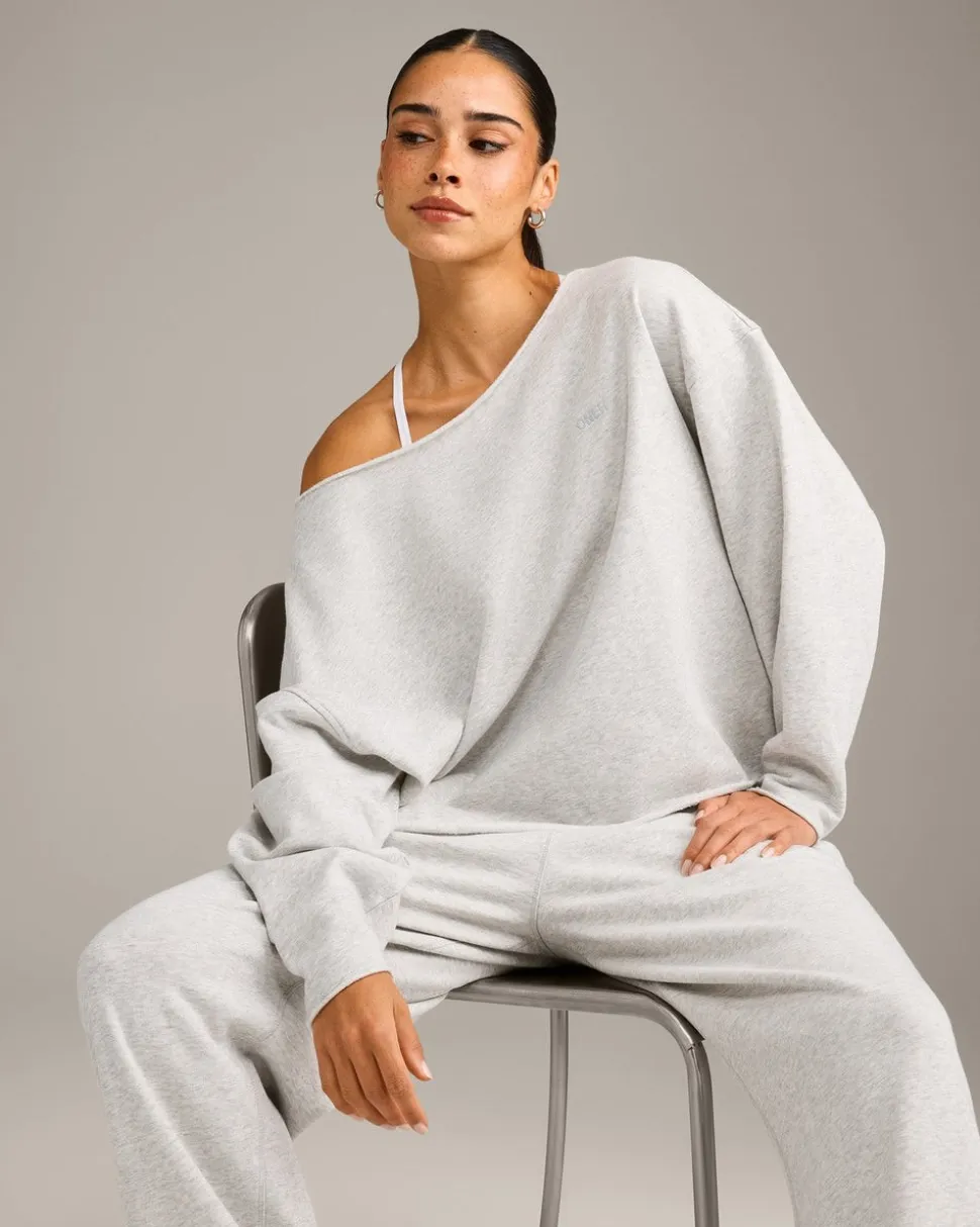 Raw Cut Lounge Off-The-Shoulder Sweatshirt