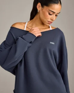 Raw Cut Lounge Off-The-Shoulder Sweatshirt
